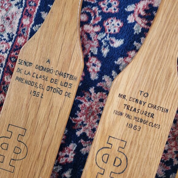 3 Phi Delta Theta UNH Fraternity Pledge Paddle Boards 1962 1963 1964 Vintage 24" - Picture 4 of 6